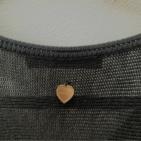 Twin-Set Simona Barbieri Size Small Dress Black Knit Wool Blend Ruffle Mini - Picture 9 of 14